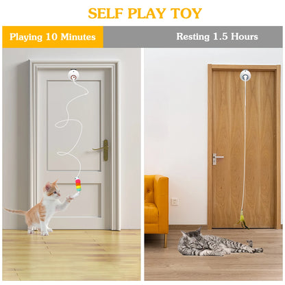 Whisker Wonder: Interactive Feather Spinner for Playful Cats