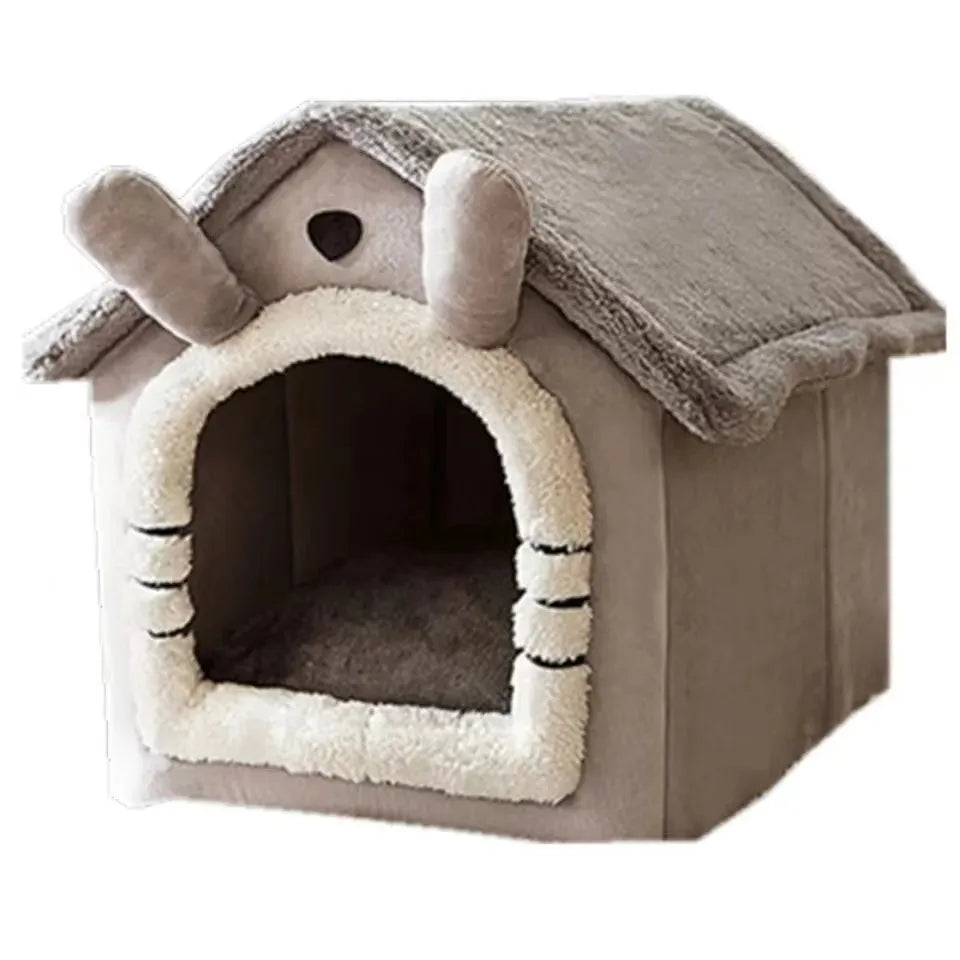 Folding Cozy Cave Cat Bed